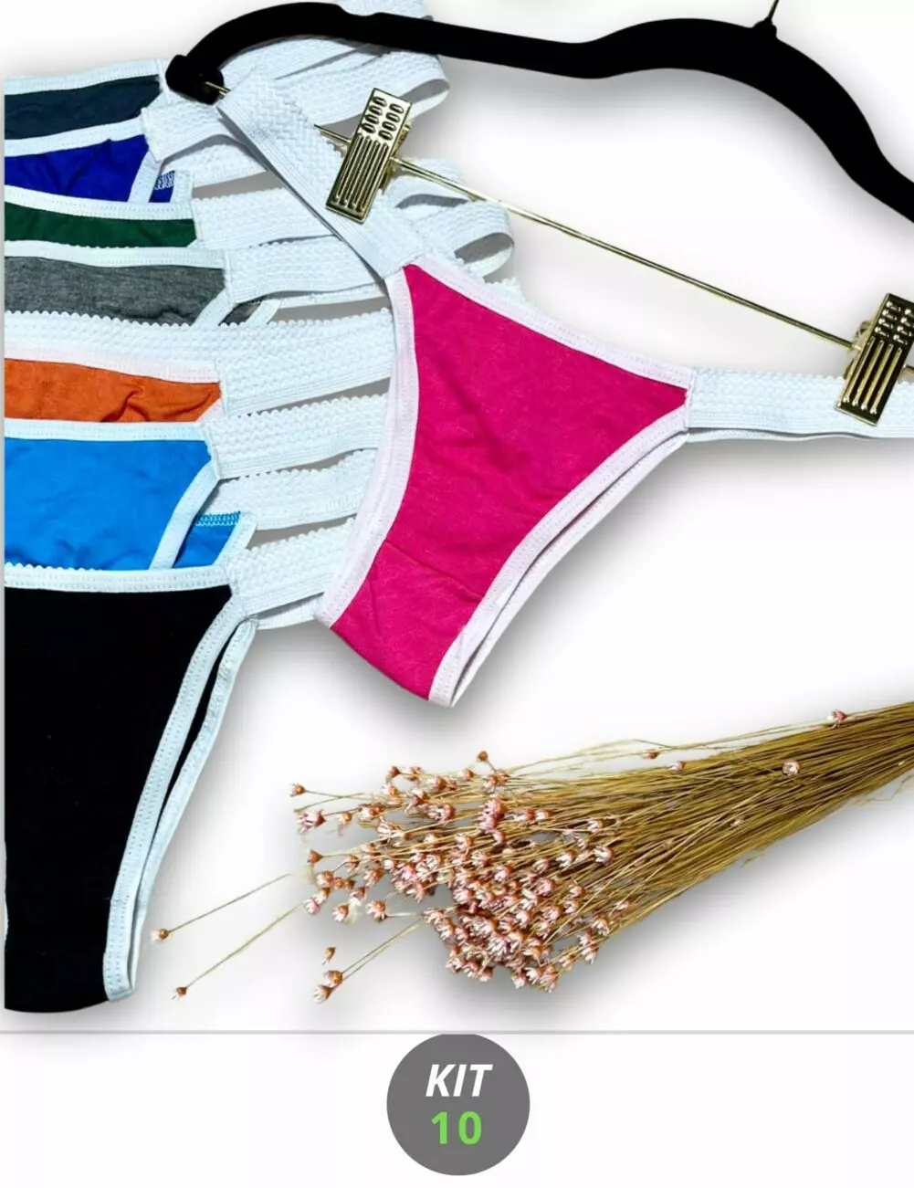 KIT 10 calcinha viscolycra