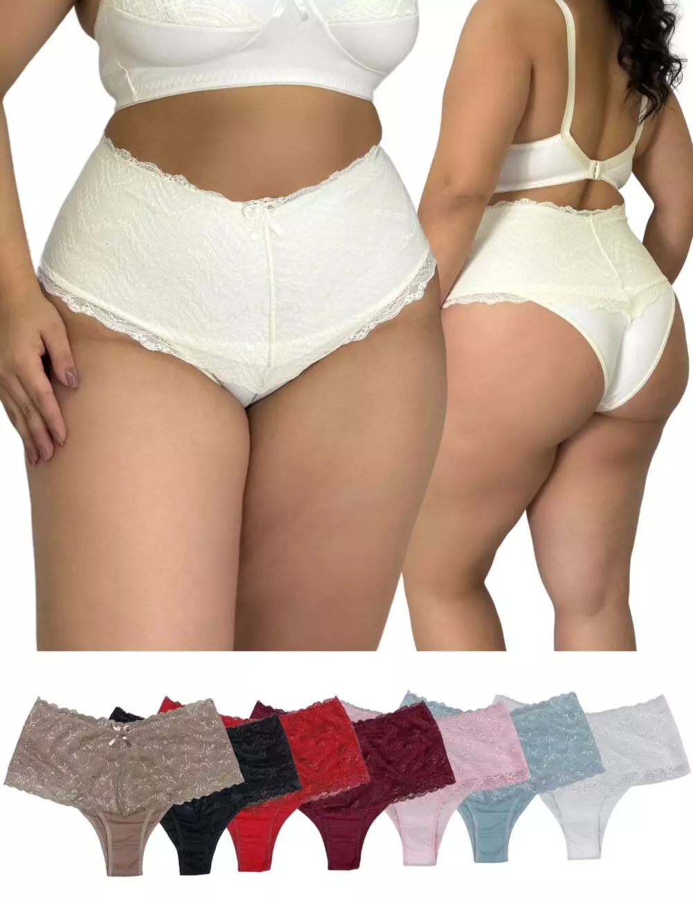 Kit Calcinha Plus Size Algodão