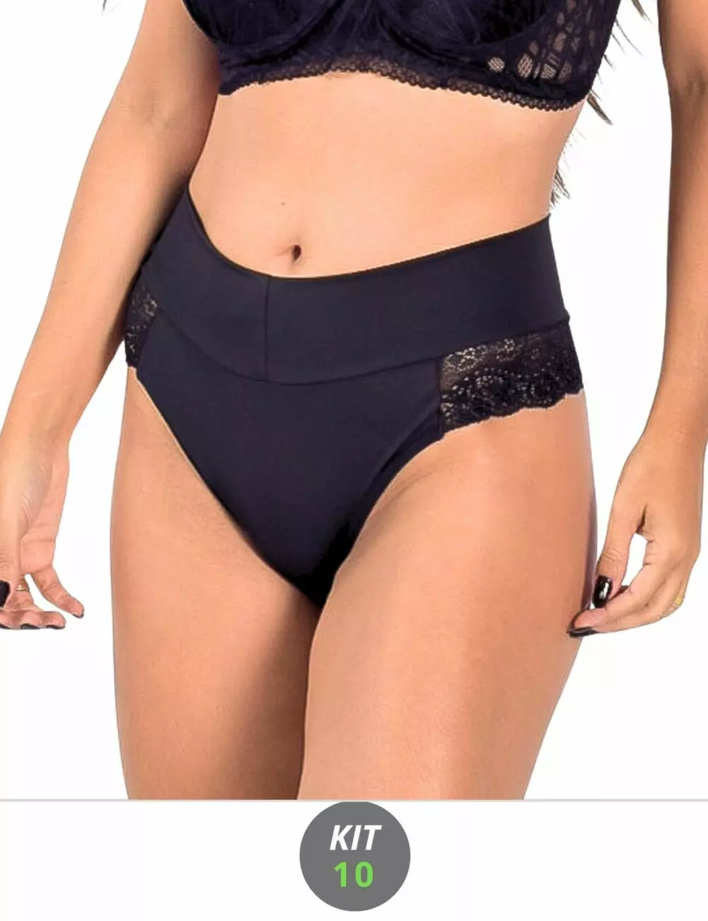 KIT 10 calcinha conforto microfibra