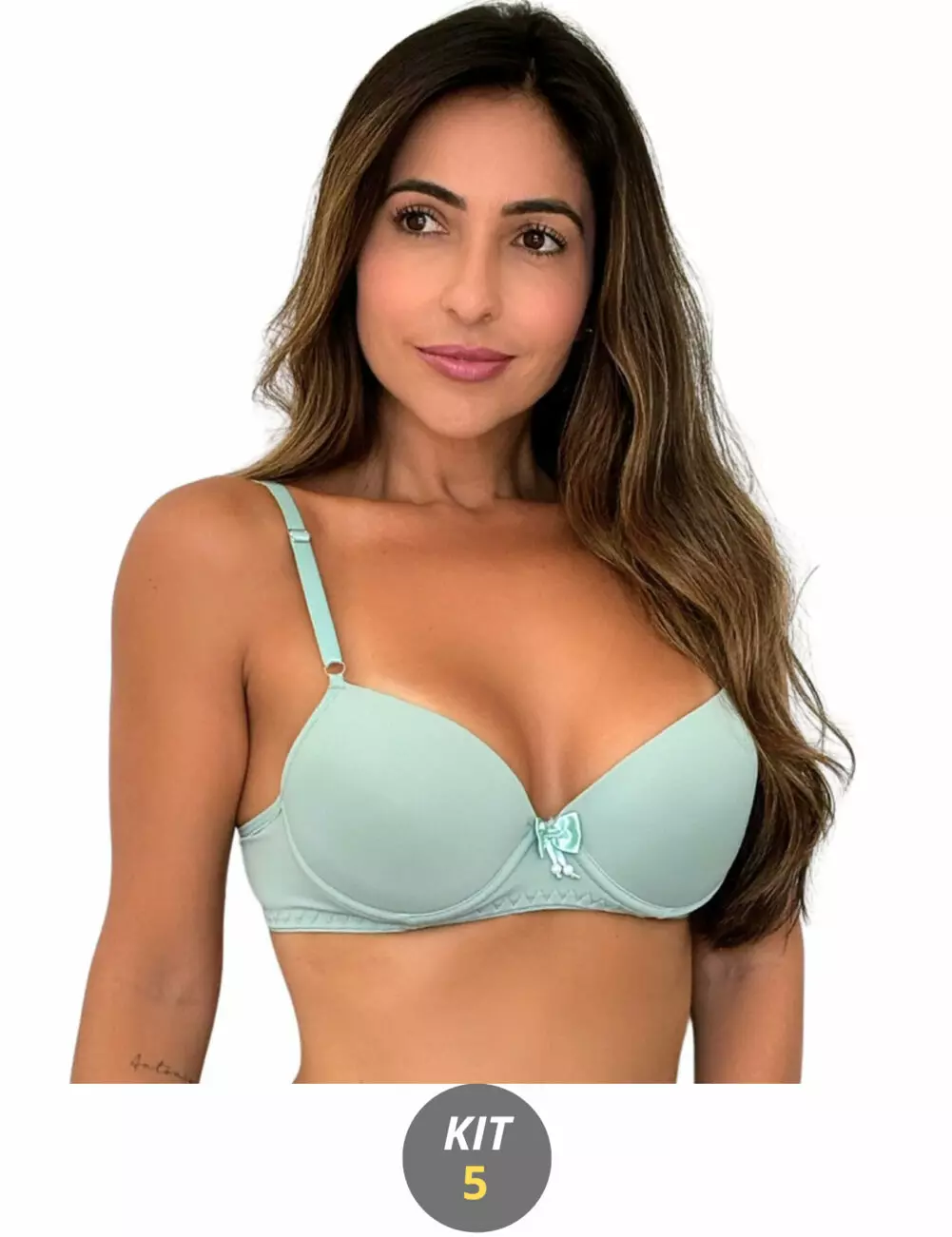 Kit Sutiã Com Bojo em Microfibra Básico