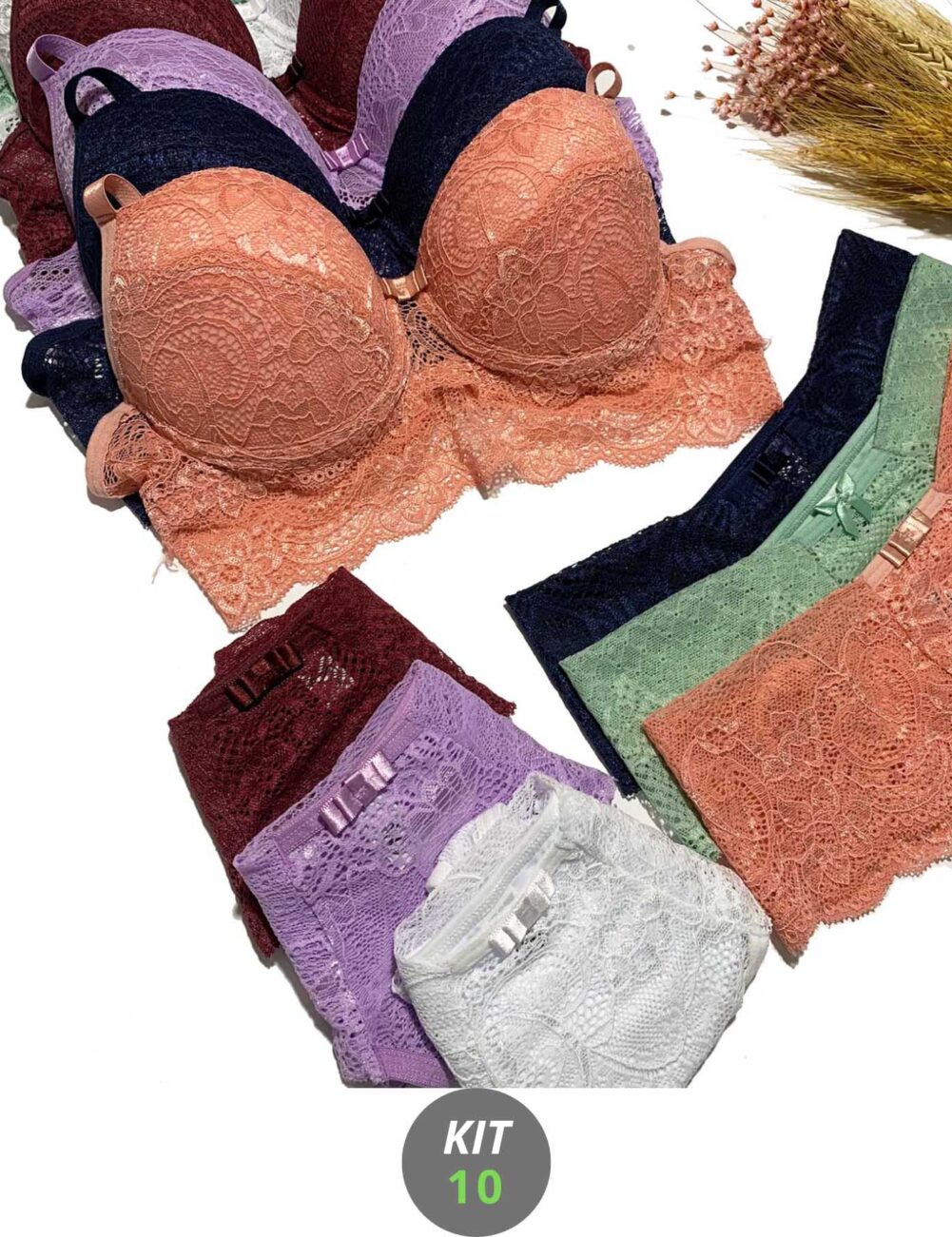 kit conjunto cropped calcinha fio CJBMF003