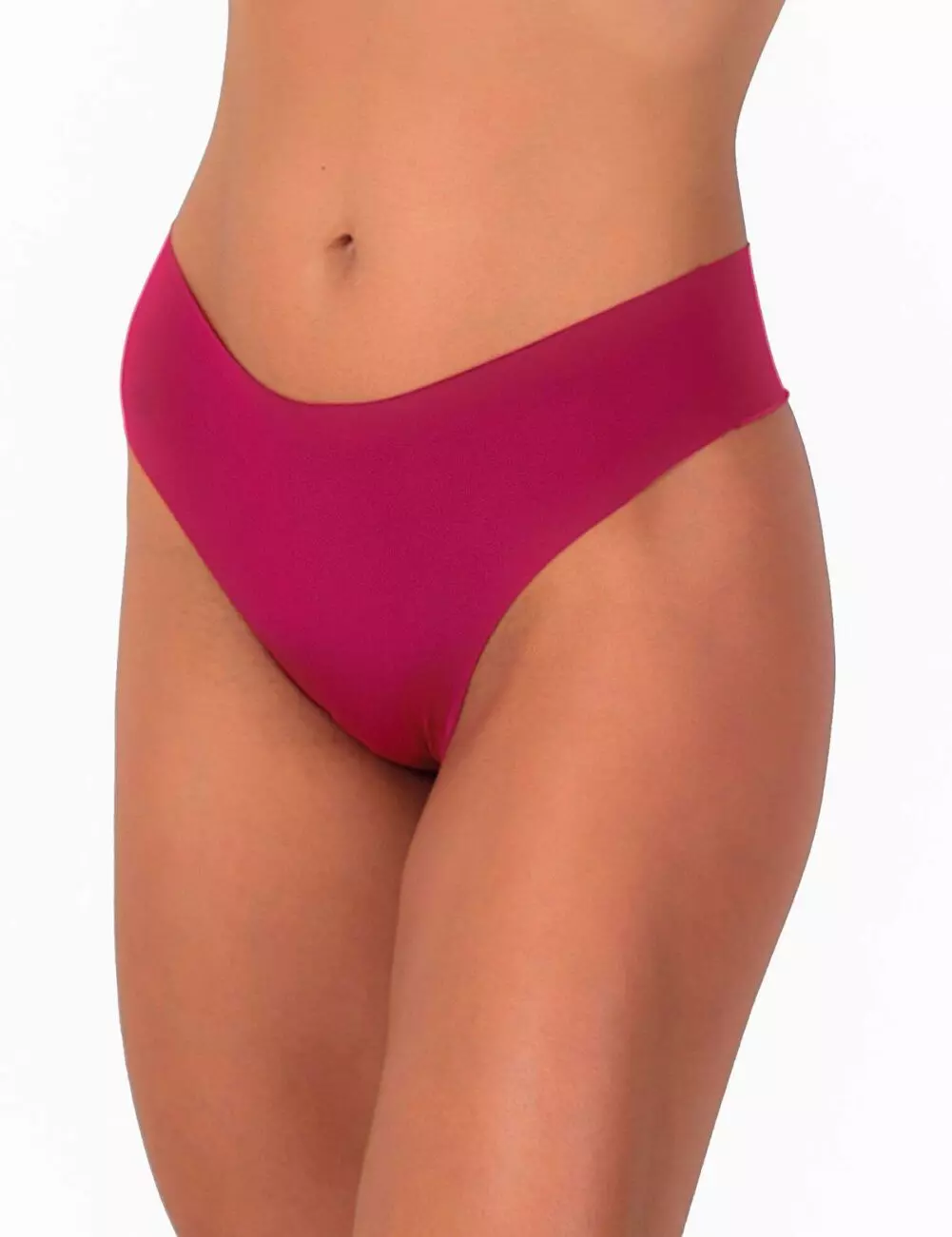 calcinha sem costura fio dental laser rosa