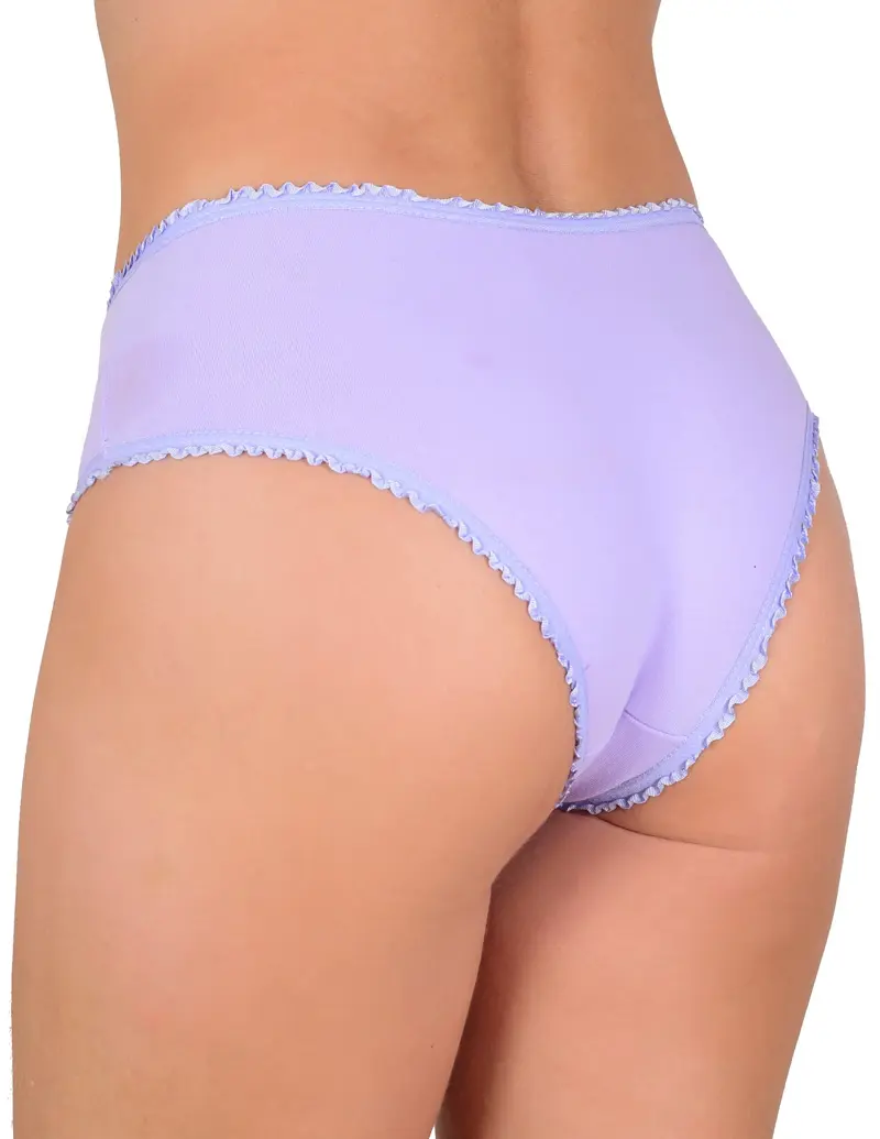 CALCINHA EM COTTON LISO COM ELÁSTICO DECORADO - CALCT037