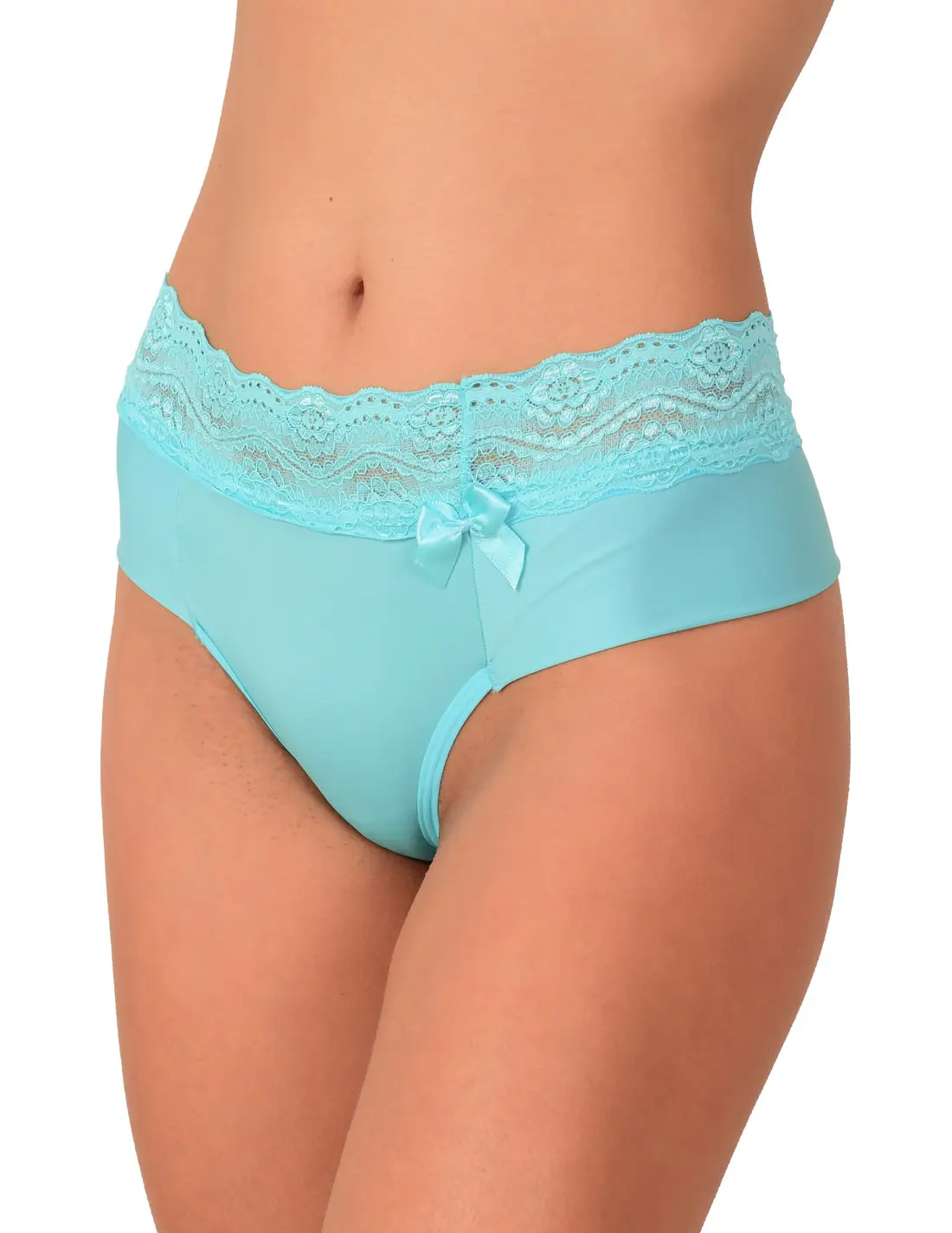 Kit 5 Calcinha Fio Dental Duplo com Renda Tiffany KIT 5 CALCINHAS FIO DENTAL DUPLO MICROFIBRA E RENDA - K5-TGSMF006