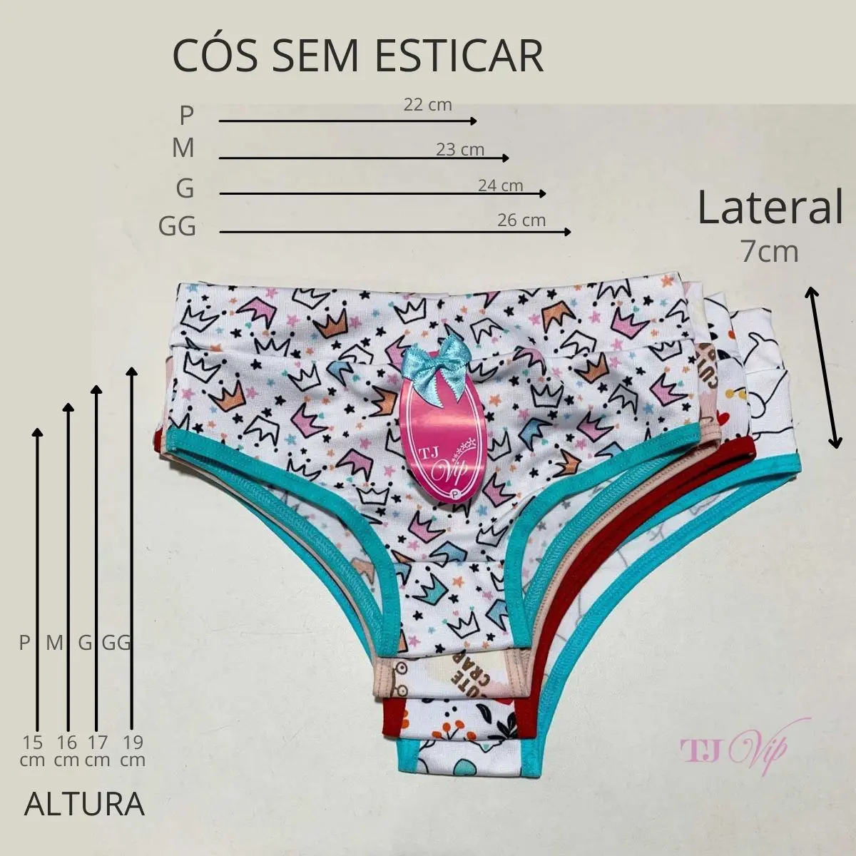 CALCINHA INFANTIL DE MENINA MICROFIBRA CÓS DUPLO - INFMF003