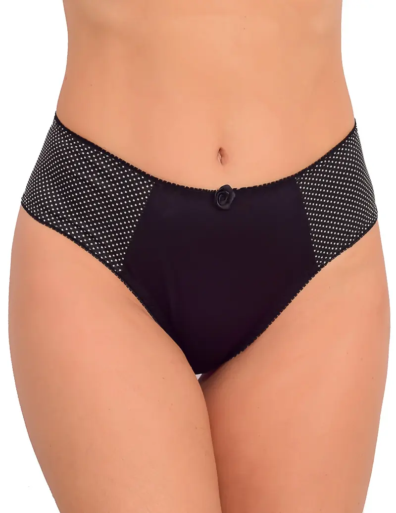 Calcinha Microfibra Lisa e Laterais de Bolinha - CALMF036 CALCINHA EM MICROFIBRA LISA E LATERAIS DE BOLINHA - CALMF036