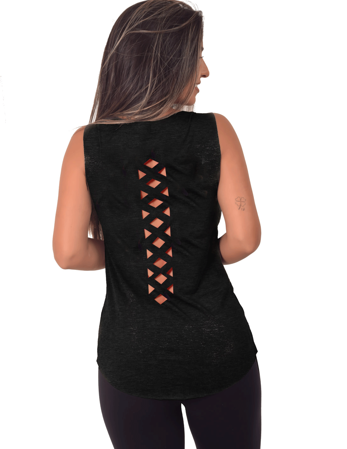 Camiseta Fitness Lisa Recorte a Laser - FITCM003 CAMISETA FITNESS LISA RECORTE A LASER - FITCM003