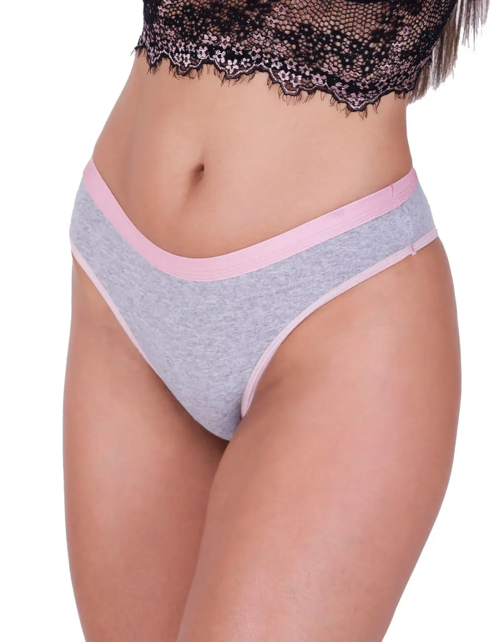 TANGA COMFORT MESCLA - TGACT009-Rose-M